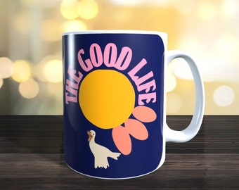 Mug The Good life, image comique rétro pour la télévision recto-verso.