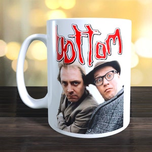 Bottom Mug, Retro TV, Comedy, Ade Edmondson, Rik Mayall,  Picture is on both sides.