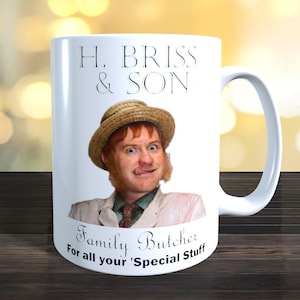 Hilary Briss Becher. Special Stuff, The League of Gentlemen, Bild ist auf beiden Seiten.