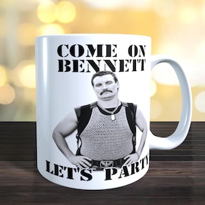 Come on Bennett let's party,  Commando Retro Movie mug . Image on both sides