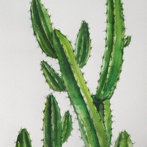 Kaktus Aquarell Bild, Originales Naturbild, Einzelstück, Pflanzenbild, Dekoration, Home Decor