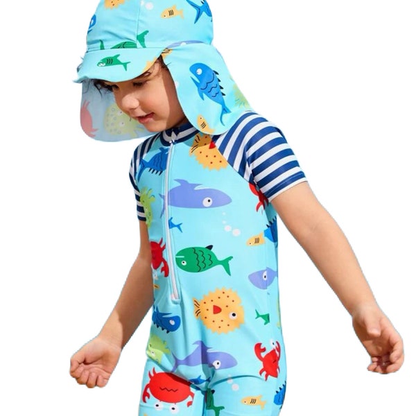 Toddler Boy One Piece Swimsuit Etsy