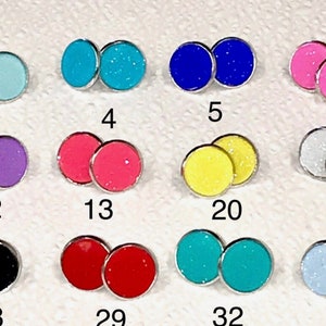 Glitter Monogram Earrings
