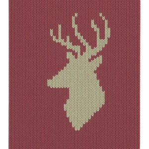 Deer Chunky Blanket Finger Knitting Pattern: Easy DIY Tutorial (PDF Download)