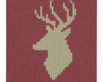 Deer Chunky Blanket Finger Knitting Pattern: Easy DIY Tutorial (PDF Download)