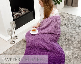 Modello per coperta in filato ad anello: maglia con le dita (modello PDF)