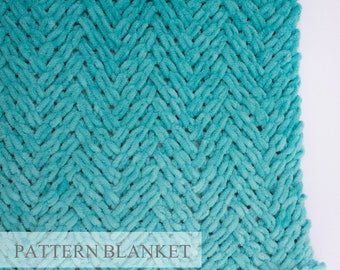 Modello per coperta in filato ad anello: maglia con le dita (modello PDF)