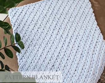 Modello per coperta in filato ad anello: maglia con le dita (modello PDF)