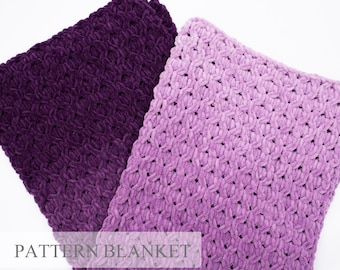 Modello per coperta in filato ad anello: maglia con le dita (modello PDF)