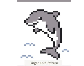 Delfin Babydecke Muster: Finger Stricken Anleitung PDF Muster
