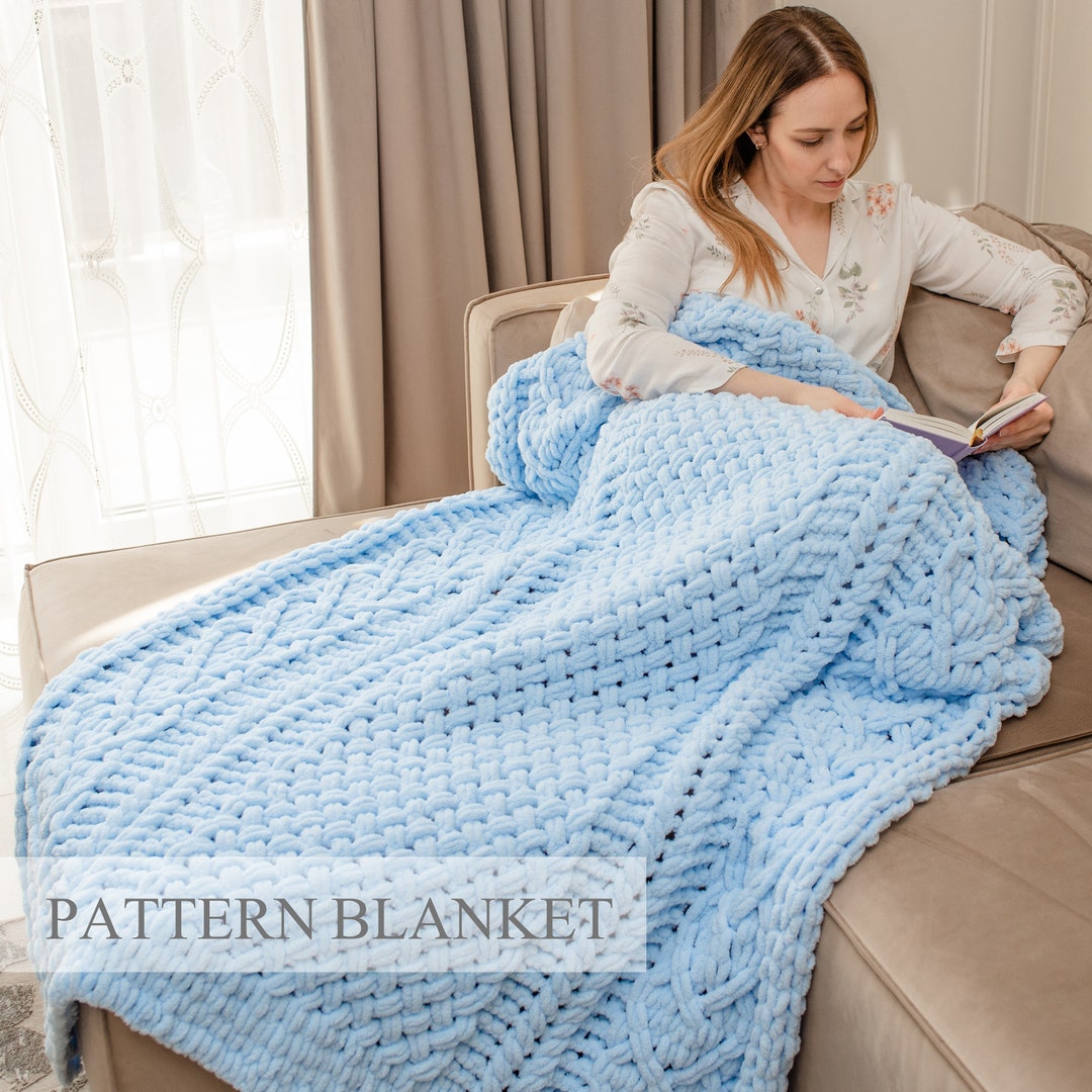 Blanket Knitting Pattern Download, Bernat Alize Yarn Pattern, Finger