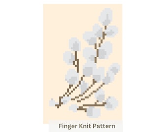 Coperta in filato spesso, modello per maglia con le dita in salice (PDF)