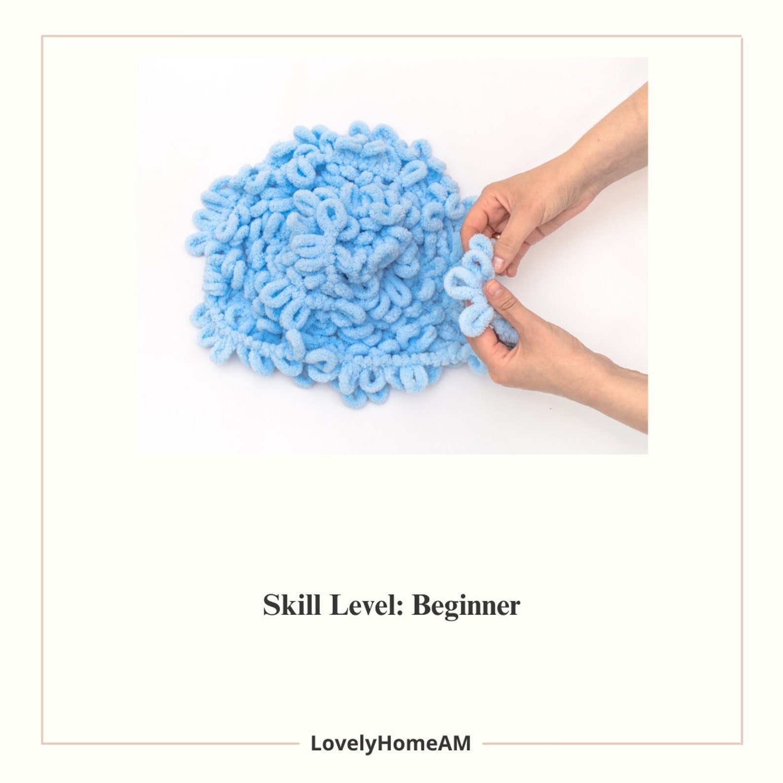 Loop Yarn Blanket Pattern: Beginner Finger Knitting (PDF Download) - Etsy