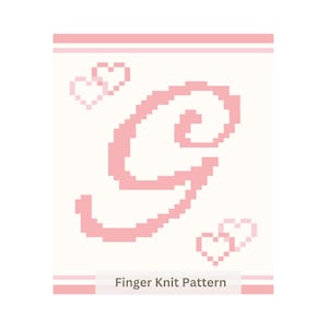 Chunky Blanket Knitting Pattern: Letter G Initial, Easy DIY (PDF)