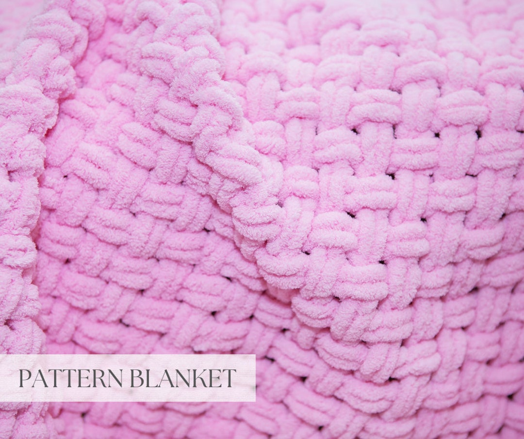 Finger Knit Blanket Pattern Pdf Beginner Patterns Blanket Etsy