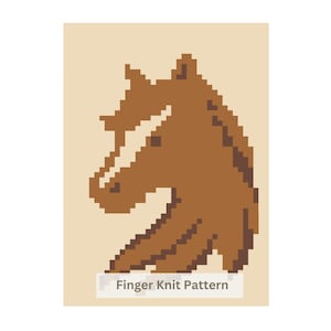 Horse Chunky Blanket Pattern: Finger Knitting Tutorial (PDF Pattern)
