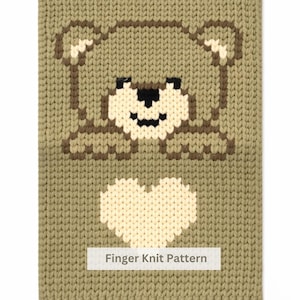 Chunky Baby Blanket Pattern: Easy Finger Knitting Tutorial (PDF Pattern)