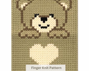 Grobstrick Babydecke Muster: Einfache Finger Strick-Anleitung (PDF Muster)