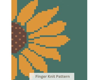 Sunflower Chunky Decke-Muster. Finger stricken: Gute einfache DIY-Anleitung (PDF). Decke Strickmuster