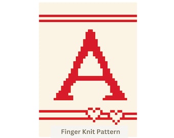 Schema per realizzare una coperta spessa a maglia: lettera iniziale A, lavorata a maglia con le dita (PDF)