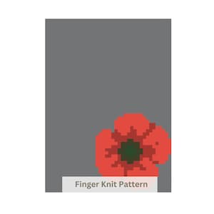 Poppy Flower Chunky Knit Blanket Pattern: Easy Finger Knitting Tutorial (PDF Pattern)