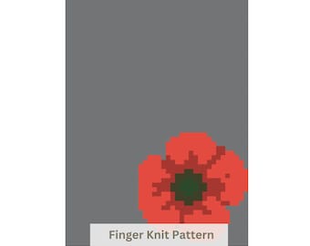 Poppy Flower Chunky Knit Blanket Pattern: Einfache Fingerstrick-Anleitung (PDF Muster)