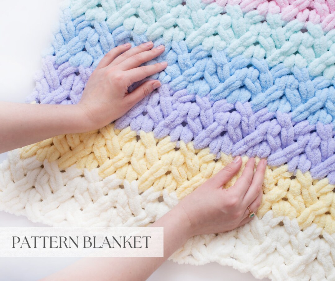 Loop Yarn Blanket Pattern Finger Knit Blanket Pattern Pdf Etsy UK