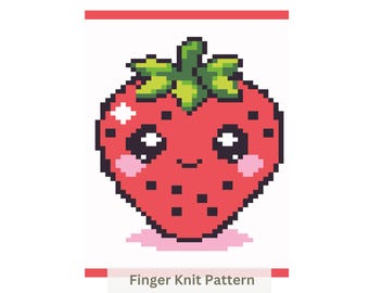 Strawberry Chunky Blanket Finger Strickmuster: Easy DIY Anleitung PDF Download