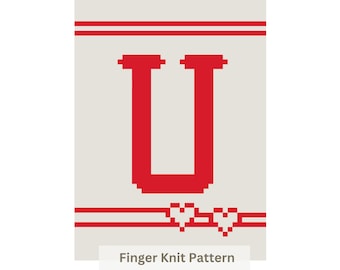 Schema per maglia grossa: Lettera U, maglia con le dita (PDF)