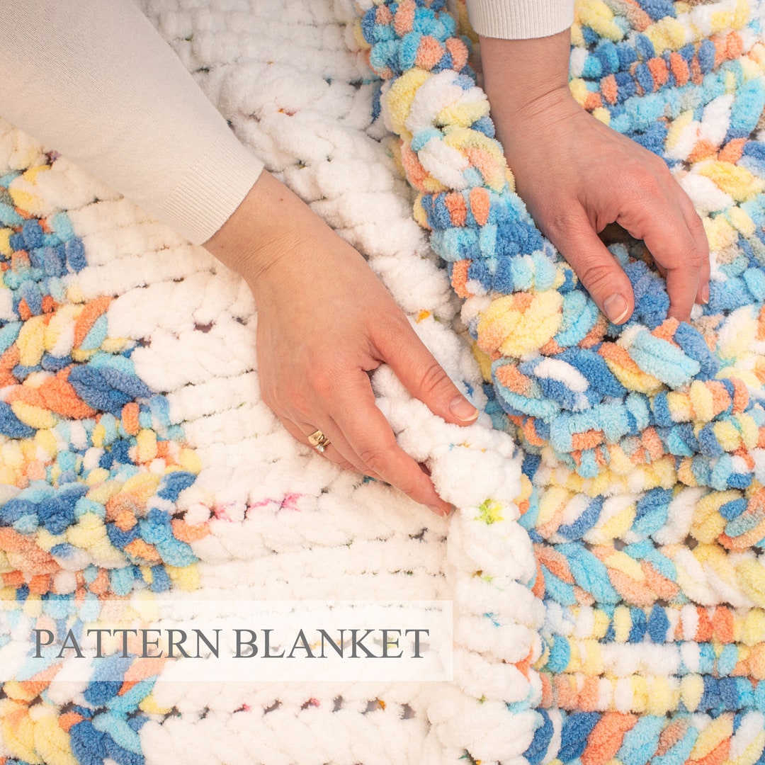 Loop Yarn Blanket Pattern, Chunky Knit Blanket, Alize Puffy Pattern