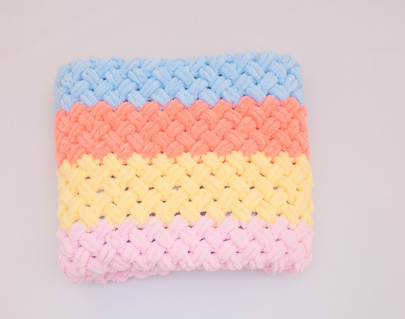 Loop Yarn Blanket Pattern Download Crisscross Blanket Etsy