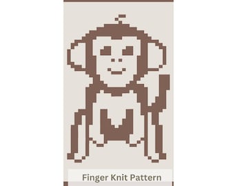 Affe Chunky Blanket Finger Strickmuster: Easy DIY Anleitung PDF Download