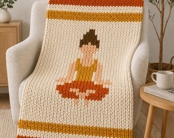 Finger Knitting Chunky Blanket Pattern: Easy DIY Tutorial (PDF Download)