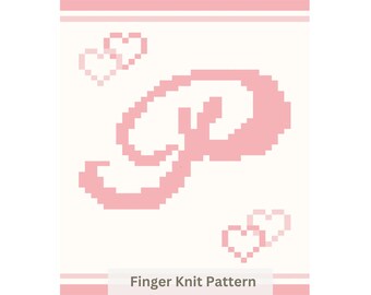 Decke Strickmuster. Chunky Blanket Pattern Buchstabe P Anfangsfinger stricken: gute einfache DIY-Anleitung (PDF)