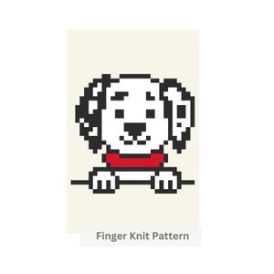 Patrón de manta gruesa para bebé con diseño de perro dálmata: Tutorial para tejer a mano (Patrón en PDF)