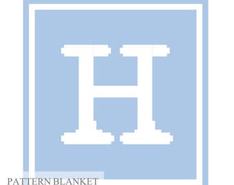 Loop Garn Decke Muster Buchstabe H Initial. Finger stricken: Gute einfache DIY-Anleitung (PDF)