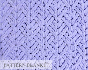 Blanket Knitting Pattern Download, Bernat Alize Yarn Pattern, Finger Crochet Blanket Pattern, Loop Yarn Pattern, Tree Blanket Pattern