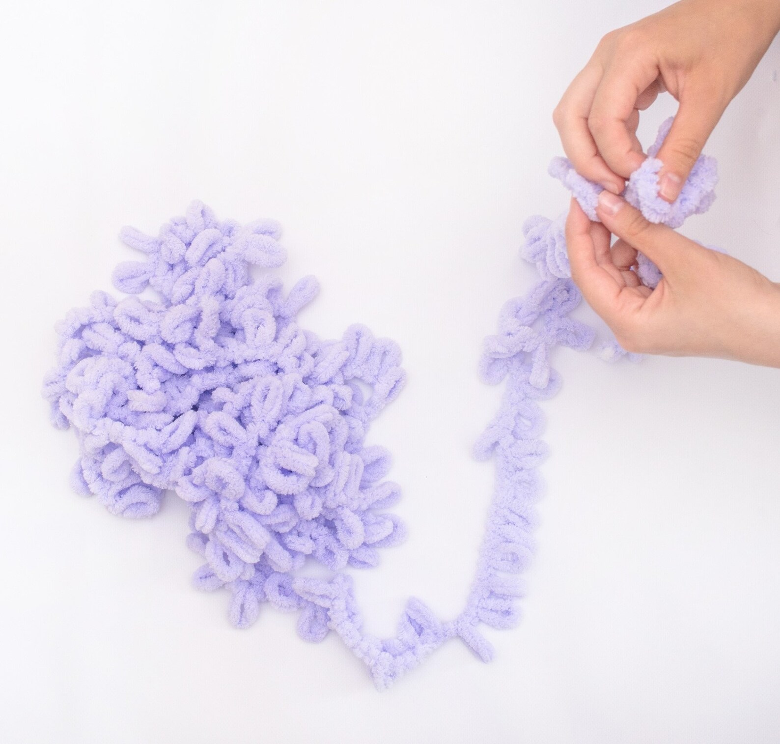 Finger Knit Blanket Pattern Beginner Patterns Alize Puffy Etsy