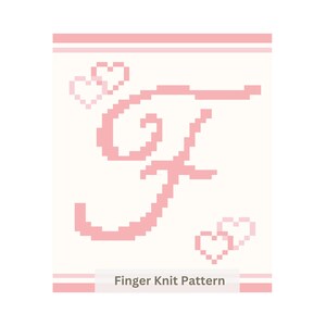 Dekenbreipatroon. Grof dekenpatroon Letter F initiaal vingerbreien: goede eenvoudige doe-het-zelfstudie (pdf)