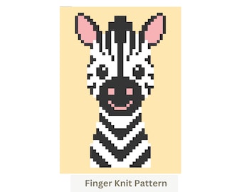 Finger stricken Zebra Decke Muster: Chunky Chenille Garn Anleitung (PDF Download)