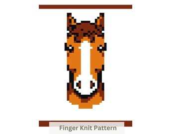 Modello per coperta a maglia grossa: lavorazione a maglia a dito di cavallo - Download PDF fai da te