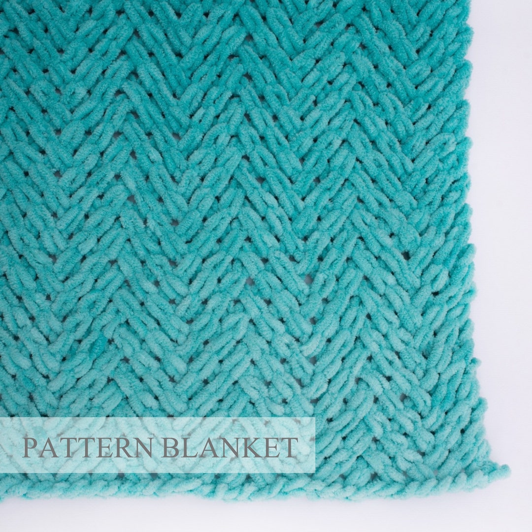 Finger Knit Blanket Pattern, Do It Yourself Loop Yarn Blanket Pattern