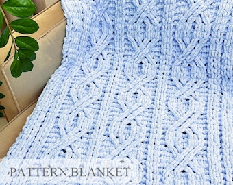 Loop Yarn Blanket Pattern: Finger Knitting (PDF Pattern)
