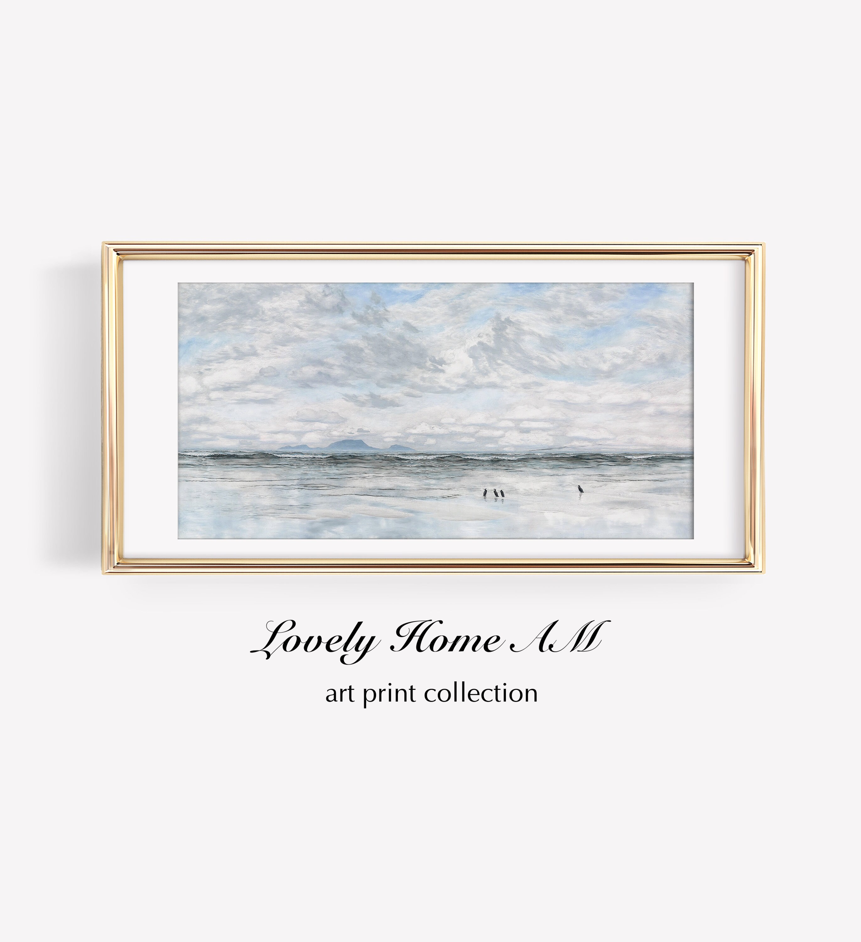 Vintage Coastal Art Waves Vintage Print Printable Wall Art Etsy