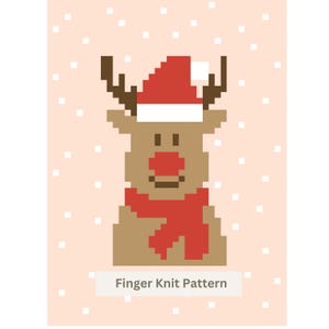 Deer Chunky Blanket Finger Knitting Pattern: Easy DIY Tutorial (PDF Download)