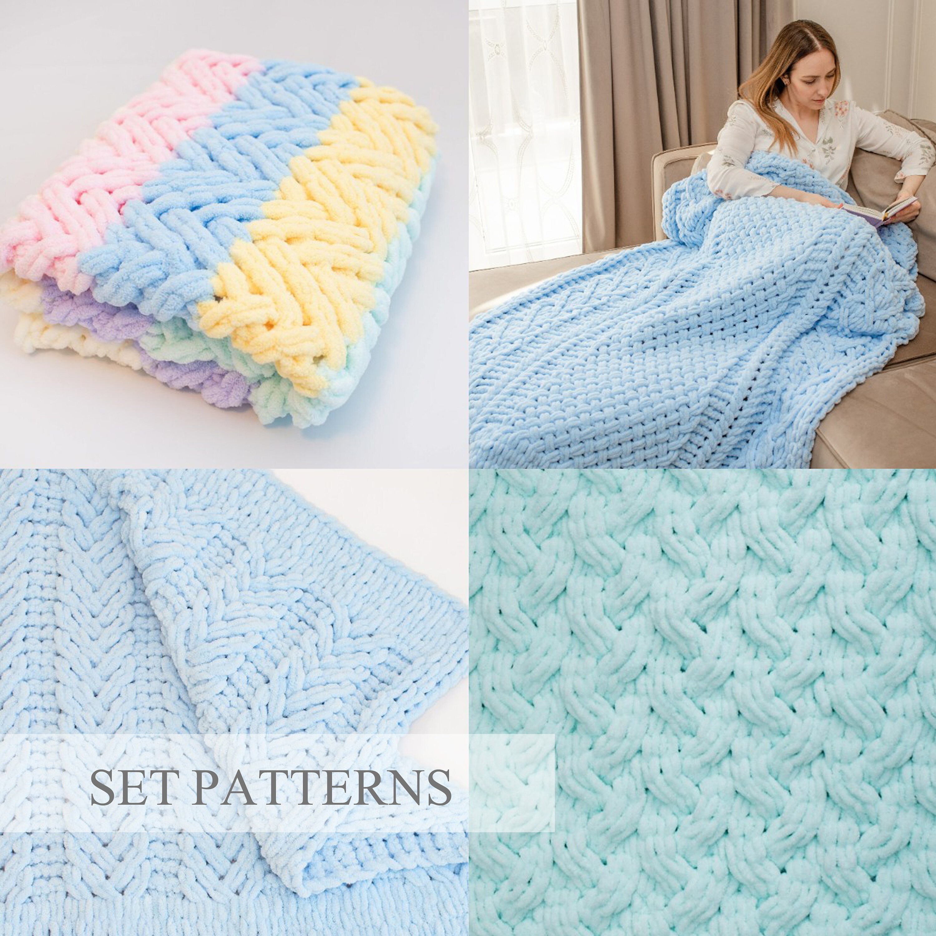 Set of Favourite Patterns 3, Loop Yarn Blanket Patterns, Do It Yourself