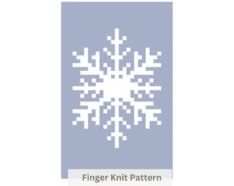 Snowflake Blanket Pattern – Winter Pixel Art Chart for Chunky Yarn | Finger Knitting Holiday Design