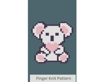 Koala Chunky Blanket Finger Knitting Pattern: Easy Beginner DIY Tutorial (PDF)