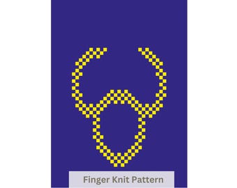 Finger Knitting Chunky Blanket Pattern: Taurus Zodiac DIY (PDF Download)