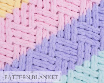 Finger Knit Blanket Pattern: Alize Puffy Triple Weave (PDF Pattern)